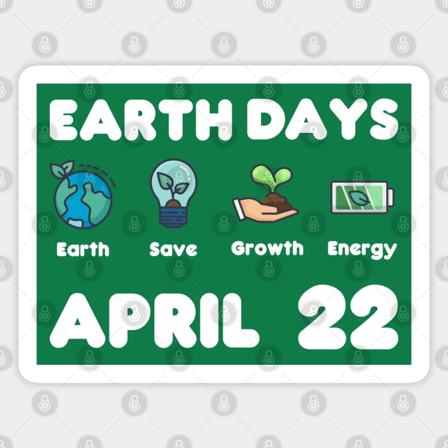 earth day april 22 Magnet by Giraroad